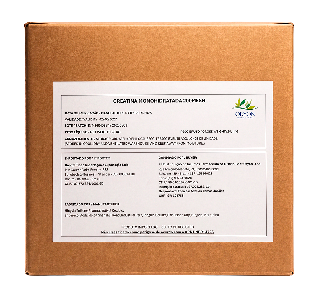 Creatina Pura Monohidratada 25kg (Caixa)